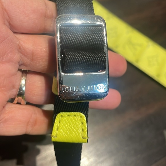 RESERVED FOR BUYER GIVEAWAY LOUIS VUITTON EUC Taigarama Neon Yellow MSNGR Bag - Picture 10 of 17